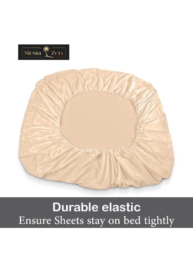 Siesta Zen Microfiber Fitted Bed Sheet 30cm Deep Pocket, Wrinkle-Resistant, Machine Washable, Soft, Cozy & Fade-Resistant – Perfect Fit for a Comfortable Night’s Sleep - Image 5